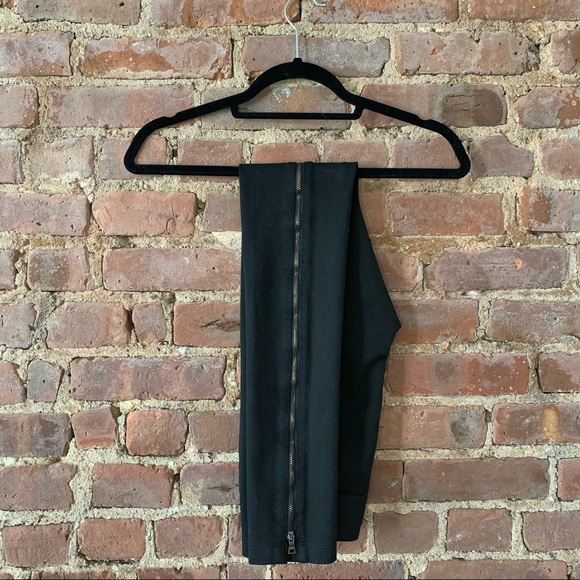 Vintage BCBGMaxAzria Black Mid Rise Legging w/ Back Leg Zippers - Picture 7 of 11